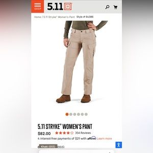 Womens 5.11 Stryke Pants